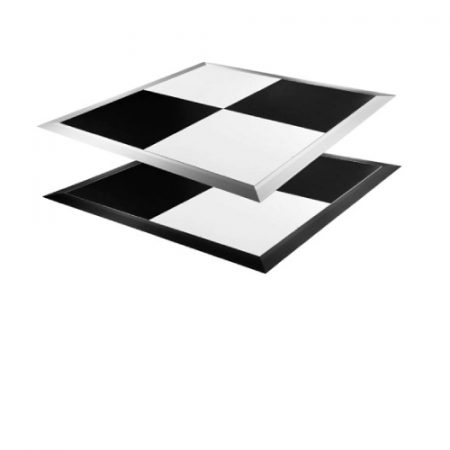 Black and white portable dance floor